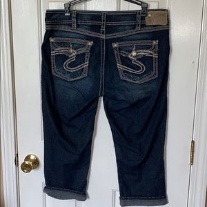 Silver Surplus Capri Jeans